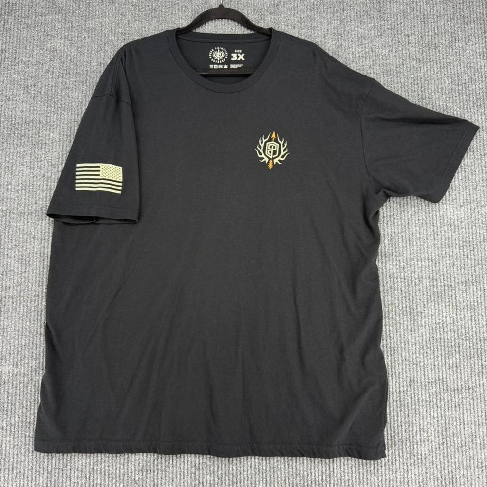 Born Primitive outdoor graphic t-shirt men's 3X black hunting usa flag tee